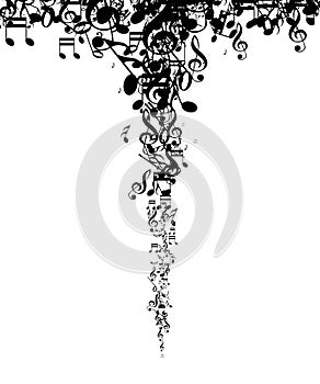 Silhouette Music notes background