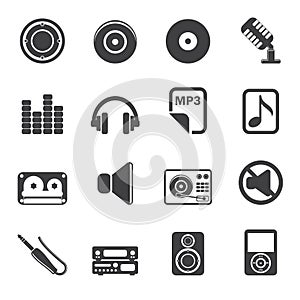 Silhouette Music and sound Icons