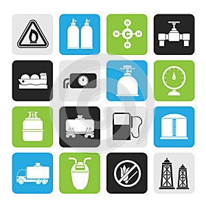 Silhouette Natural gas objects and icons