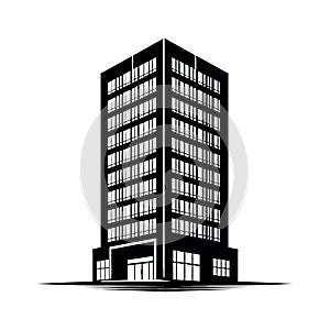 silhouette of an office building