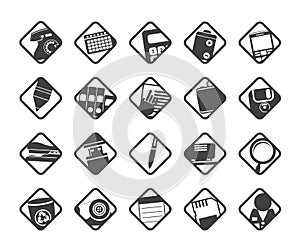 Silhouette Office tools icons