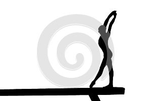 silhouette of olympic athlete practicing sport health and exercise mocup isolated on white transparent background photo