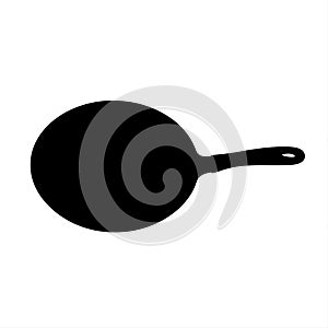 silhouette of a pancake pan