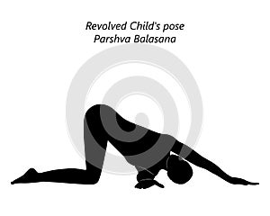silhouette of Parshva Balasana