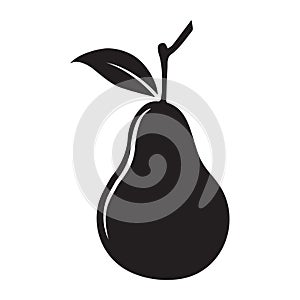 silhouette of pear. Vector illustration decorative design