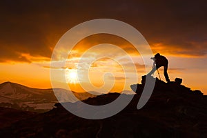 Silhouette of a photographer