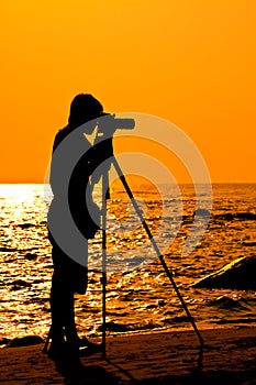 Silhouette Photographer on the beach