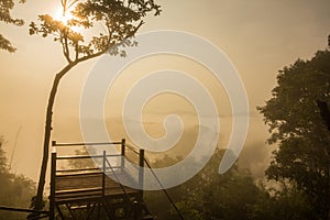 silhouette on Phu Bo-Bit viewpoint