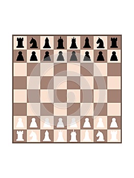 Silhouette picture of a chess board