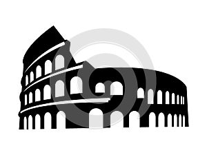 Silhouette picture of Colosseum of Rome