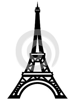 Silhouette picture of Eiffel Tower