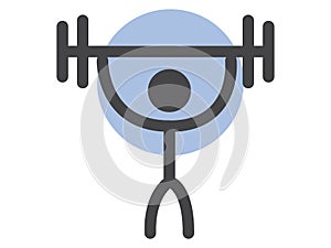 Silhouette picture of a weight lifter