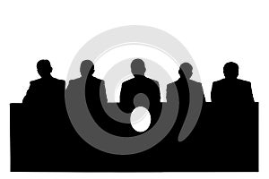 Silhouette of politicians