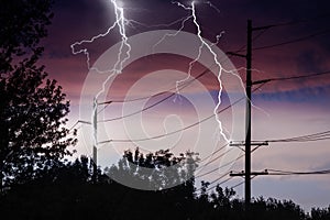 Silhouette of Power Lines