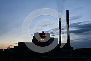 Silhouette of Power Station