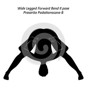 Silhouette of Prasarita Padottanasana B