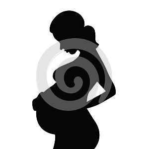 Silhouette of a Pregnant Woman