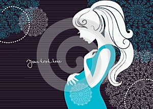 Silhouette of pregnant woman