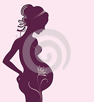 Silhouette of a pregnant woman