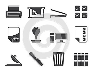 Silhouette Print industry Icons