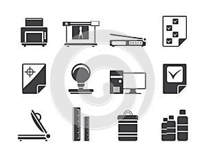 Silhouette Print industry Icons