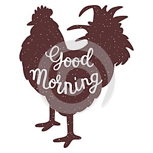 silhouette print with the words good morning