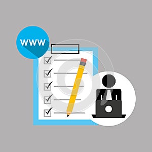 Silhouette programmer working laptop www checklist