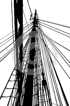 Silhouette of rig