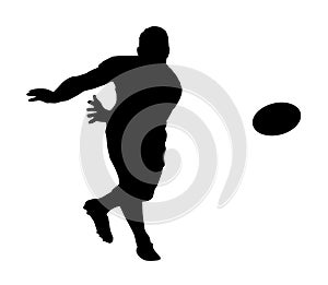 Silhouette - Rugby Fast Backline Pass