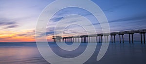 Silhouette of Scripps Pier in La Jolla California