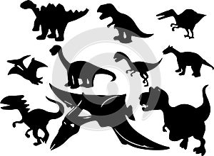 Dinosaur silhouette Set