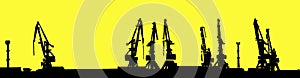 Silhouette shipyard