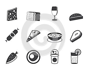 Silhouette Shop, food and drink icons 2