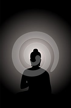 Silhouette Siddhartha gautama