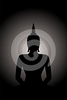 Silhouette Siddhartha gautama