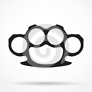 Silhouette simple symbol of Brassknuckles vector photo