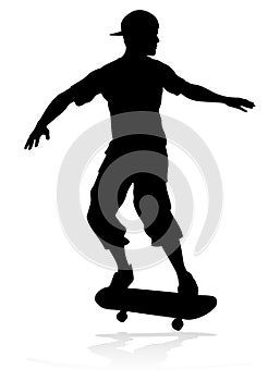 Silhouette Skater Skateboarder photo