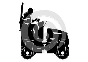 Small double drum roller. Vector