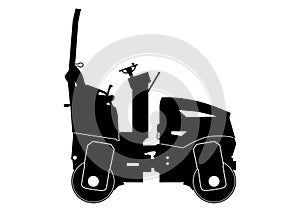 Small double drum roller. Vector