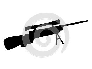 Silhouette of sniper rifle