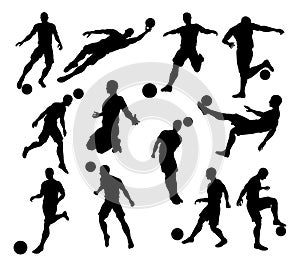 Silhouette Soccer Players
