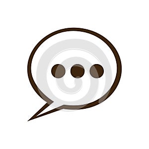 silhouette speech bubble with suspending points icon