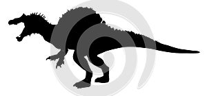 Silhouette of a spinosaurus vector