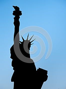 Silhouette of Statue of liberty photo