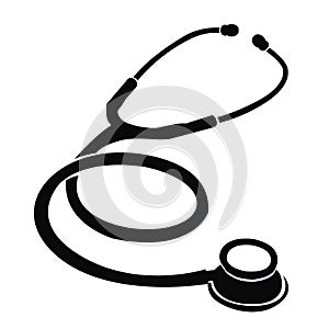 Silhouette of a stethoscope