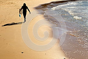 Silhouette of surfer