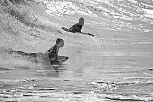 Silhouette surfin' photo