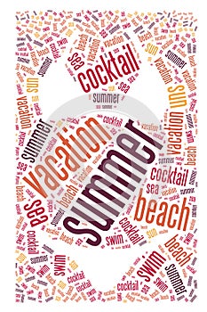 Silhouette of swimsuit