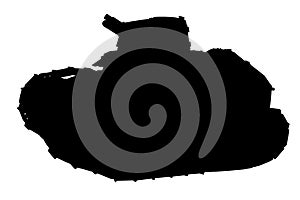 Silhouette of tank