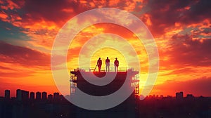 Sunset Construction Workers